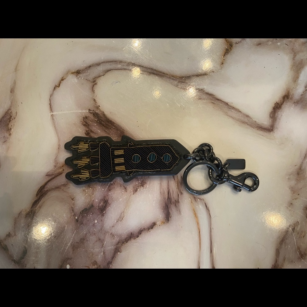 Authentic Coach retro rocket ship key/bag charm